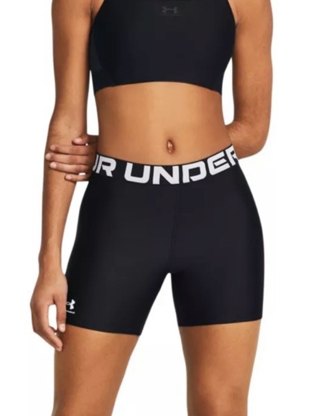 Under Armour Women's Black Middy Shorts